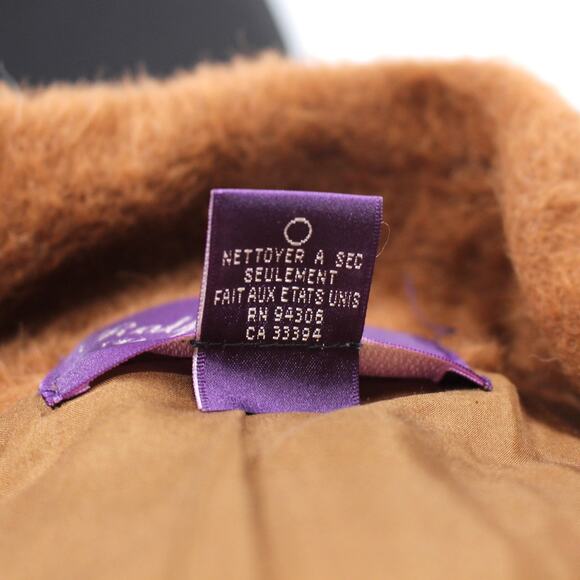 Ralph Lauren Purple Label Coat Alpaca Wool Blend Brown Midi Over Coat Size 4 - Picture 8 of 8